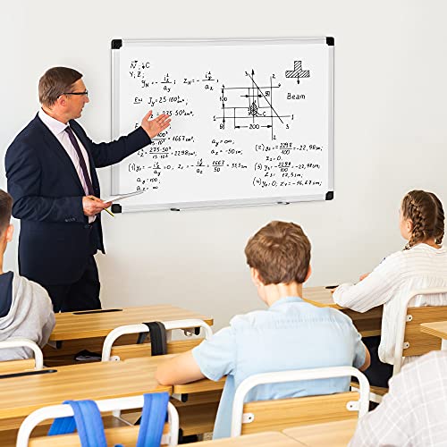 Amazon Basics Magnetic Dry Erase White Board, 36 X 48-Inch, Aluminum Frame, Silver/White #TOP7