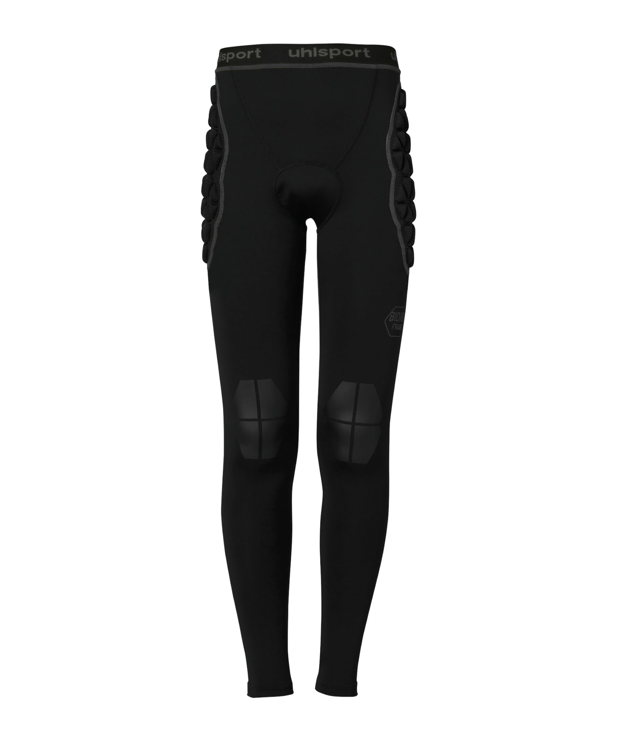 uhlsport Pantalones de portero de fútbol Bionikframe acolchados para niños, color negro, 164
