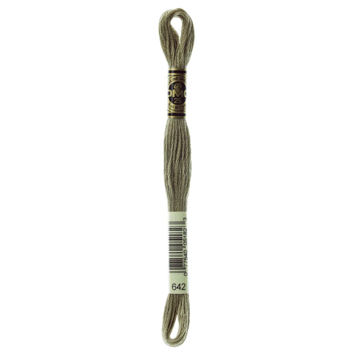 DMC Embroidery Floss Mouline Stranded Cotton Thread for Hand Embroidery and Sewing - Colour No: 642-2 x 8m Skeins