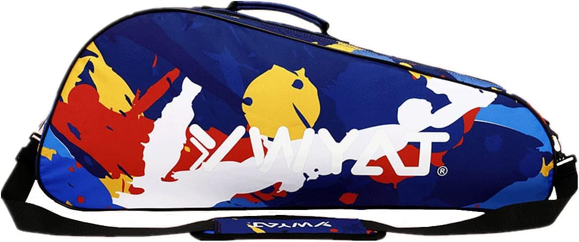 Sport Tent- Schlägertasche wasserdichte Tennistasche Tragbare Squashtasche Große Badmintontasche Racketbag für 6 Schläger Badminton Tennisausrüstung Sport Reisetasche
