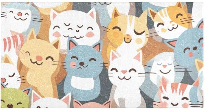 Miniatura 1 de Tapete antideslizante para gatitos y gatos, tapete antideslizante y lavable para puerta interior, 39 x 20 pulgadas