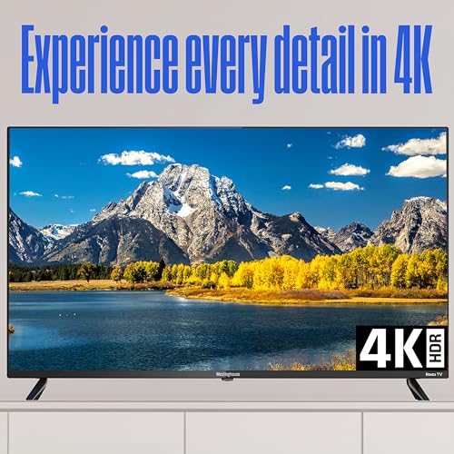 Image of Westinghouse Edgeless Roku TV - 50 Inch Smart Television, 4K LED UHD w /HDR 10, Wi-Fi & Mobile App Connectivity, Flat Screen Compatible w /Apple Home Kit, Alexa, & Google Assistant