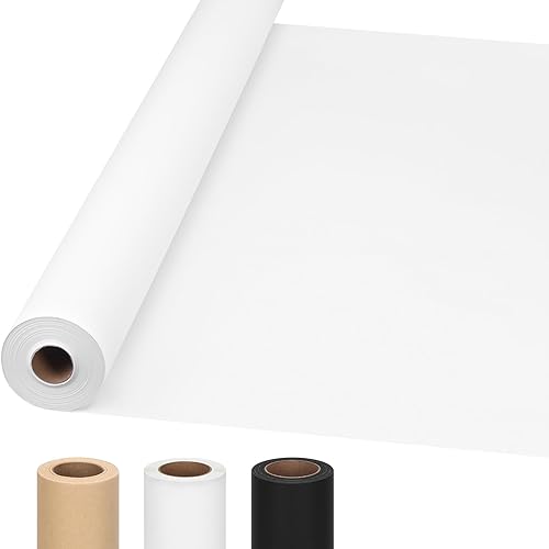 Moretoes 36" x 2,400"(200') White Wrapping Paper Roll, Kraft Packing
