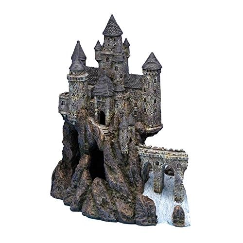 Penn-Plax Age-of-Magic Wizard’s Castle Aquarium Decoration – Safe for Freshwater and Saltwater Fish Tanks – Extra Large – Part A