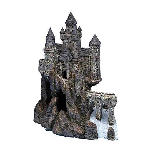 Penn-Plax Age-of-Magic Wizard’s Castle Aquarium Decoration – Safe for Freshwater and Saltwater Fish Tanks – Extra Large – Part A