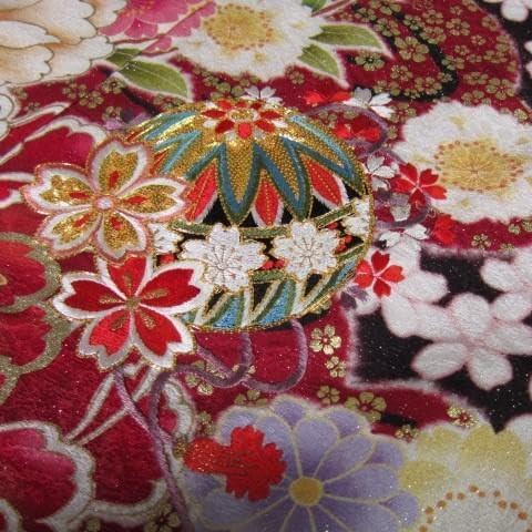 レディース 未仕立 豪華 金駒刺繍刺繍入り友禅振袖（八掛付）