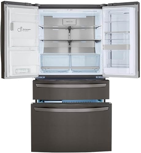 Miniatura 2 de LG LRMVC2306D  LRMVC2306D  LRMVC2306D - Refrigerador inteligente de puerta francesa de acero inoxidable negro de 23 pies cúbicos