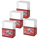 100ct. Clear 3' x 4' Toploaders Holder,Top Loaders for Cards,Card Protectors Hard Plastic for...