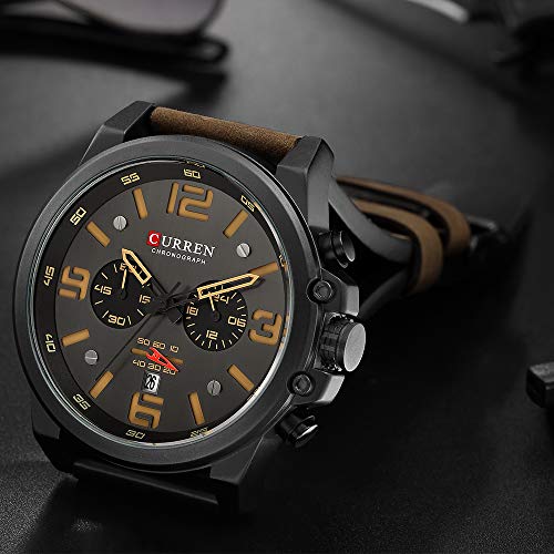 Anself CURREN 8314 homens relógio de quartzo relógio de marca relógio de pulso calendário hora minut