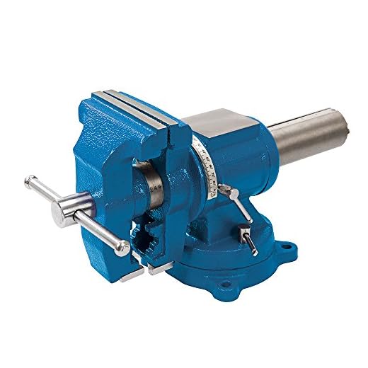Silverline 979965 Tornillo de Banco multifunción, Azul, 125 mm
