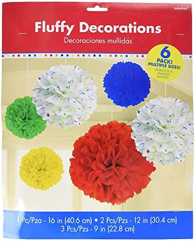 Amscan Balloon Fun Fluffy Tissue Kit, Multi Sizes, Multicolor