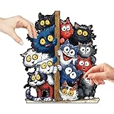 Art chat bois couleur dégradé : fabriqué avec un design à dégradé de couleur, ce puzzle box en bois pour chat intègre un art stratifié 3D pour produire une forme féline réaliste, offrant une déclaration pour affichage mural et promouvoir la créativité dans des espaces tels que des chambres d'enfants ou des ateliers créatifs grâce à son expression artistique unique et immersive.