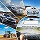 Auto Rückspiegel Universal Innenspiegel mit 360° Drehfunktion & starker Saugnapf – 200x60 mm Auto-Innenspiegel für Auto, LKW, SUV, Transporter