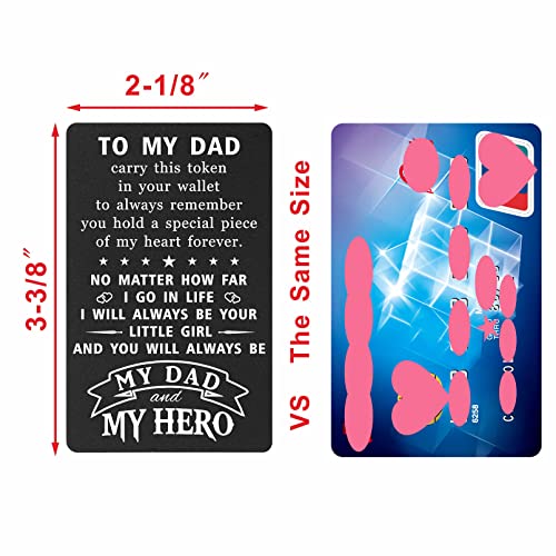 Dad Gifts from Daughter, Dad Wallet Card, I Will Always Be Your Little Girl, I Love You Dad Birthday Card, My Daddy Fathers Day, Christmas - Image 3
