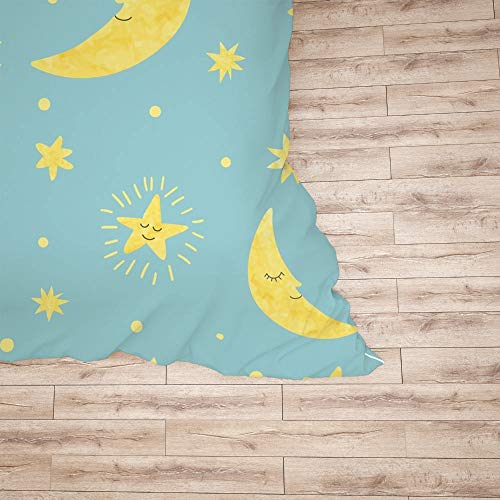 Parure de lit lune et étoiles en polyester pour lit simple - 6