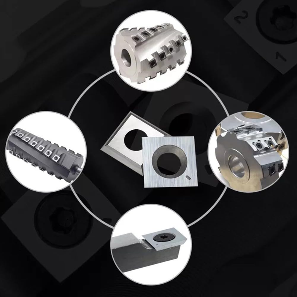 HpLive 10 Stück Hartmetall Wendeplatten 12x12x2.2mm Quadratisch für Holzbearbeitung Drehbank Hobel Ersatzklingen