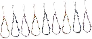 Generic 9 Peças De Corrente De Contas Coloridas Capa De Telefone Com Cristais Charmosos Contas Cordão De Telefone Pulseira De Telefone Pulseira De Telefone Pulseira De Contas De Telefone