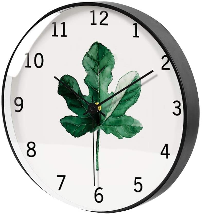 Horloge murale pour la maison style végétal pour salon et chambre calme