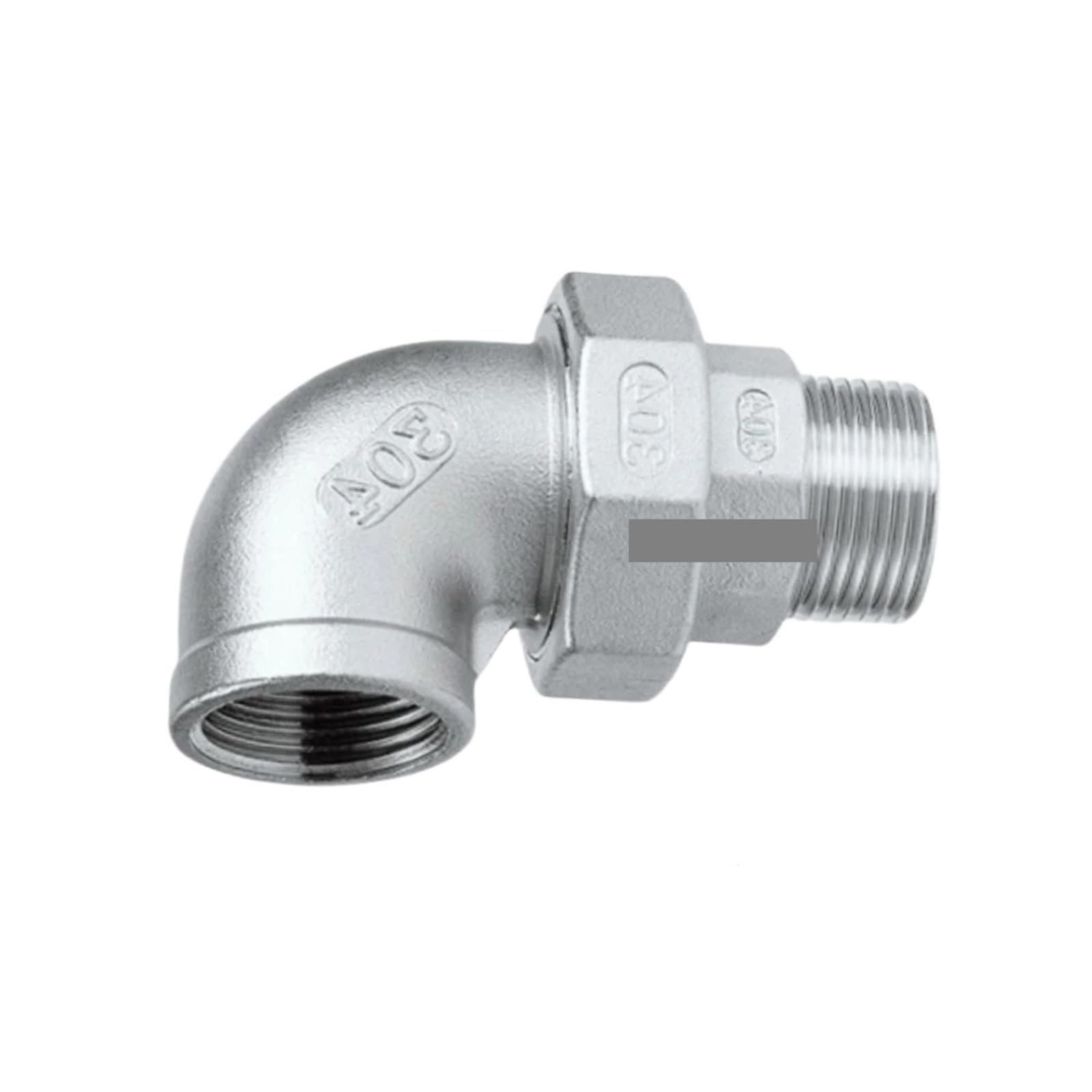 Shftqxslat Men's One Color 1Pcs 304 Stainless Steel Union Joint Coupling Elbow 1/4" Bsp X Fe Thread Cast Pipe Fitting