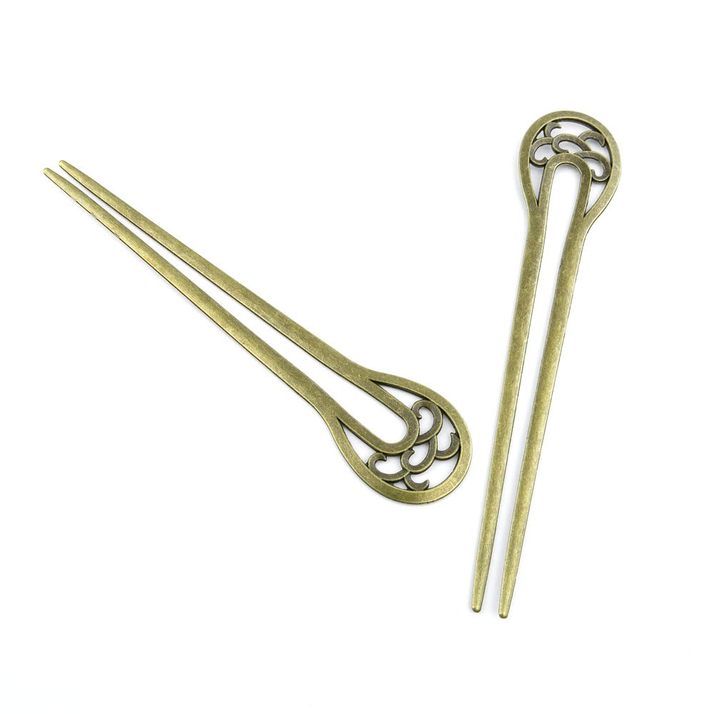 40 Pieces Jewelry Making Findings Antique Bronze Charms Craft Lots Repair Supplies Supply 220PH Hairpin Head Pins
