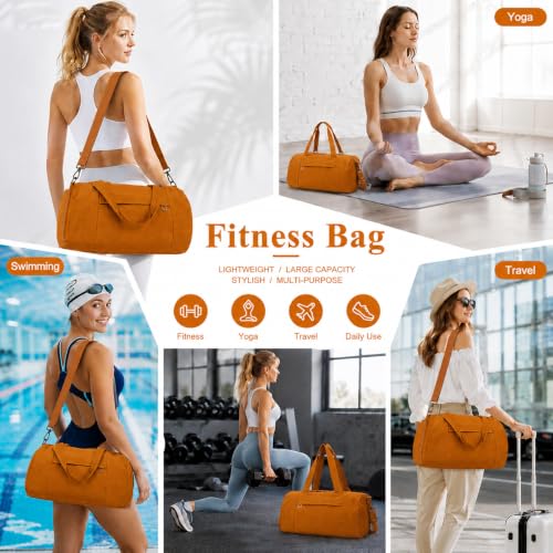 Image of PALAY Gym Bag Duffle Bag with Wet Dry Section and Slot for Women