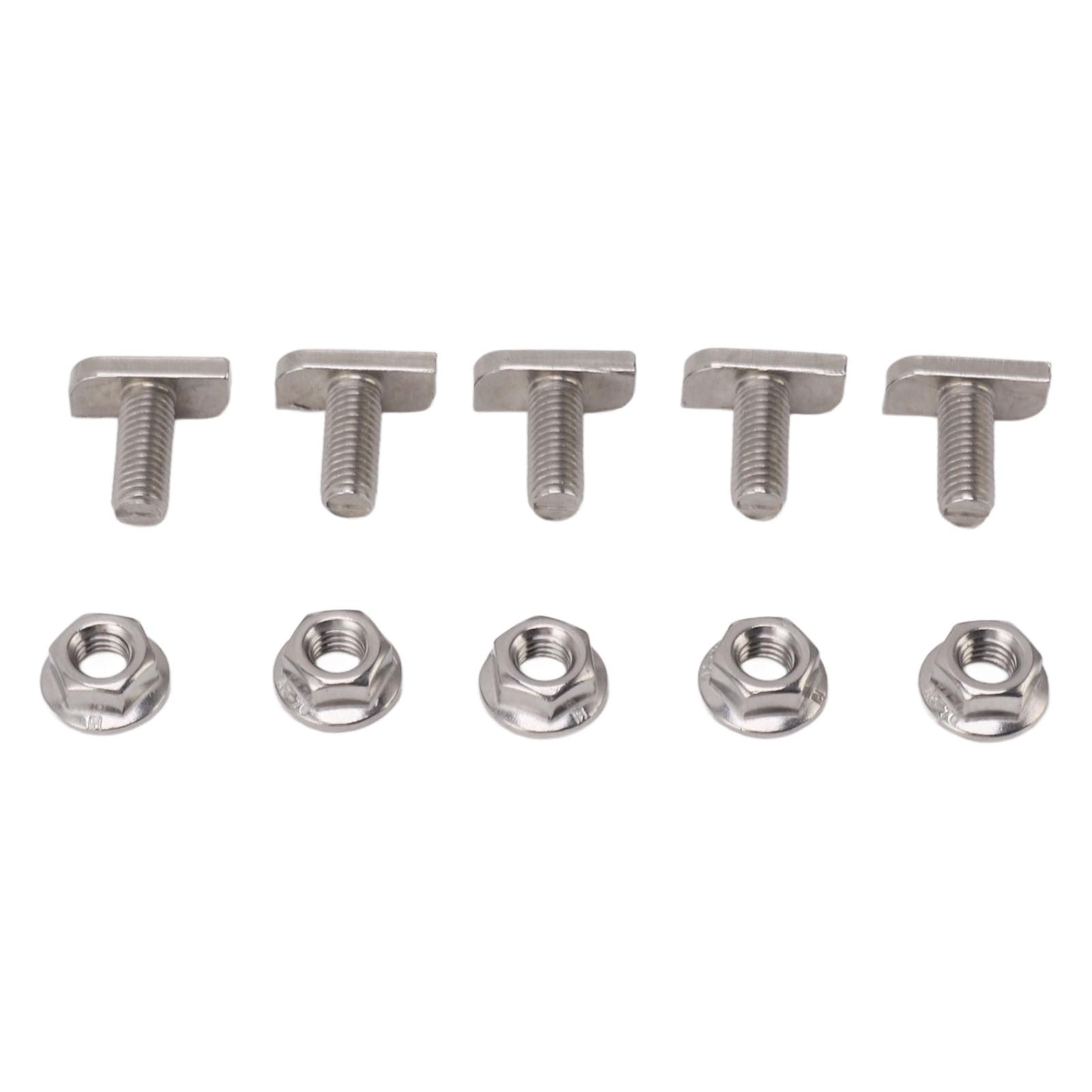 15 Set Hammer Head Bolt T Screw, T Slot Bolts M8 Stainless Steel Screws Thread T Slot Drop in Bolt for Photovoltaic and Solar Installationx