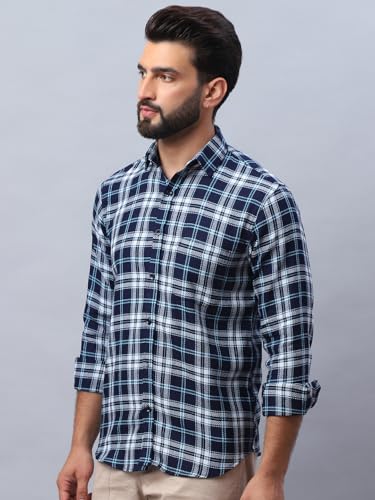 Image of Indian Needle Men's Striped Regular Fit Shirts