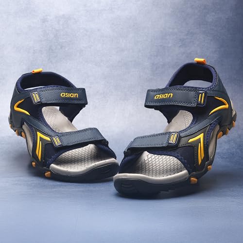 Image of ASIAN Mens VISTARA-26 Casual Sandals with adjustable velcro closure for easy wear with flexible fitting and trendy and stylish looks ideal for everyday use for mens as well as boys