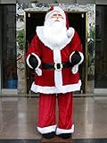 Vickerman Huge Life-Size Decorative Plush Santa Claus (Sitting or Standing), 6'