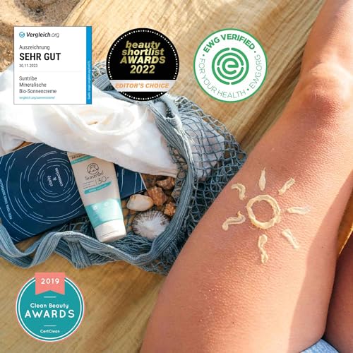 Gesichts-Sonnencreme Suntribe mineralische Bio-Sonnencreme LSF 30