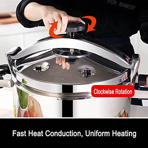 Quick-High-Pressure-Cooking-PotLarge-Capacity-Stainless-Steel-Pressure-Cooker-Easy-to-Use-3-Security-Systems-Suitable-for-Gas-Stove-Induction-CookerSilver-26L
