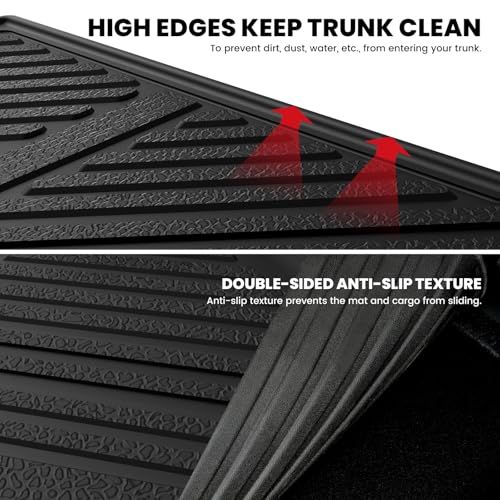 Image of LASFIT Cargo Mat Liner & Seatback Mat for Volkswagen Tiguan 2025 2026 SUV, Custom Fit All-Weather Premium TPE Backrest & Trunk Mats Liners for SUV VW Tiguan Accessorie, Easy to Clean, Black