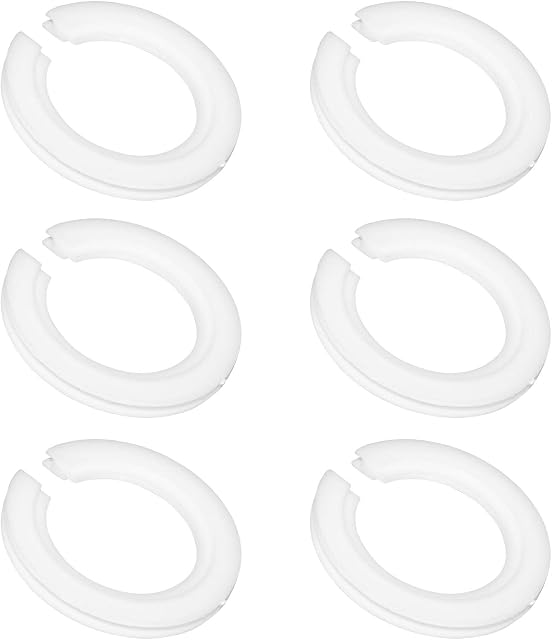 E27 to E14 Plastic Lamp Shade Ring Converter, 42mm to 29mm Lampshade Reducer Ring, Light Shade Adapter Ring to Support Lamp Shade with Duplex Ring Fitting, Pack of 6