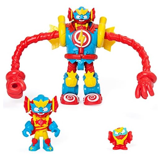 SUPERTHINGS Superbot Sugarfun – Robot articulado Héroe con Brazos moldeables y Accesorio de Combate. Incluye 1 Kazoom Kid y 1 SuperThing Exclusivo