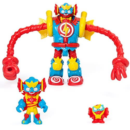 SUPERTHINGS Superbot Sugarfun – Robot articulado Héroe con Brazos moldeables y Accesorio de Combate. Incluye 1 Kazoom Kid y 1 SuperThing Exclusivo