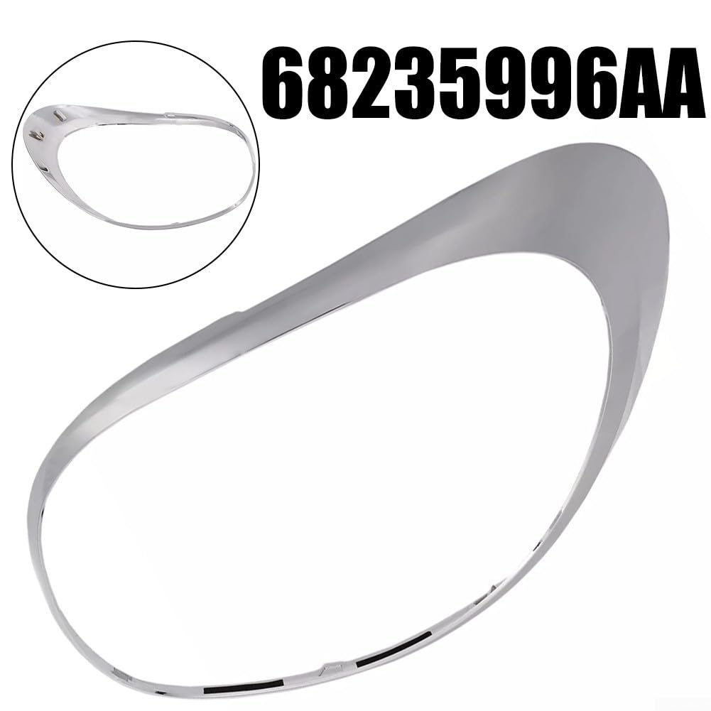Copertura cromata per fanale posteriore destro, cornice protettiva esterna compatibile con modelli 500L 2014-2020 OE 68235996AA