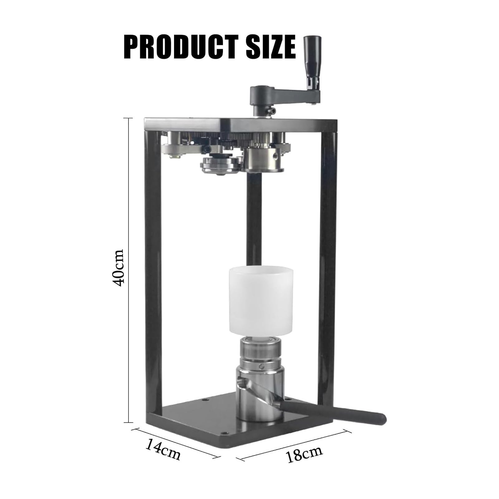 Sigillatrice manuale per lattine, dispositivo di sigillatura sottovuoto per alimenti in scatola, tè al latte, caffè, rulli in acciaio inox e alberi rotanti