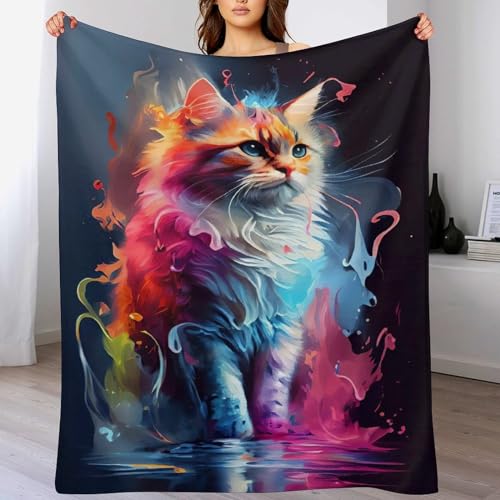 Couverture en flannel chat pour le camping et vos soirées cocooning - 2