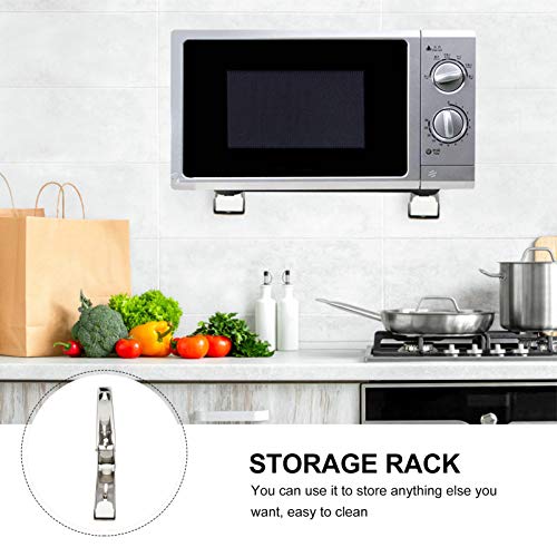 Lurrose Suporte para Suporte de Parede para Forno de Micro-Ondas 2Pcs Prateleira Suporte para Forno