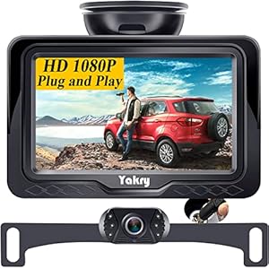 Backup Camera for Car HD 1080P 4.3 Inch Monitor Rear View System Reverse Cam Kit Truck SUV Minivan Easy Installation…