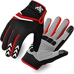 BEAST RAGE Guantes de Ciclismo de Dedos Enteros co...: MAYOR COMODIDAD CON ACOLCHADO: Experimenta una comodidad inigualable durante tus paseos con el acolchado estratégicamente colocado que absorbe las vibraciones, reduciendo la fatiga de las manos y garantizando una experiencia de ciclismo suave. DISEÑO...