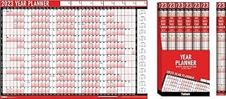 2023 Year Wall Planner Calendar A1 Large 85cm X 58cm Laminated Unmounted With Stickers And Pen