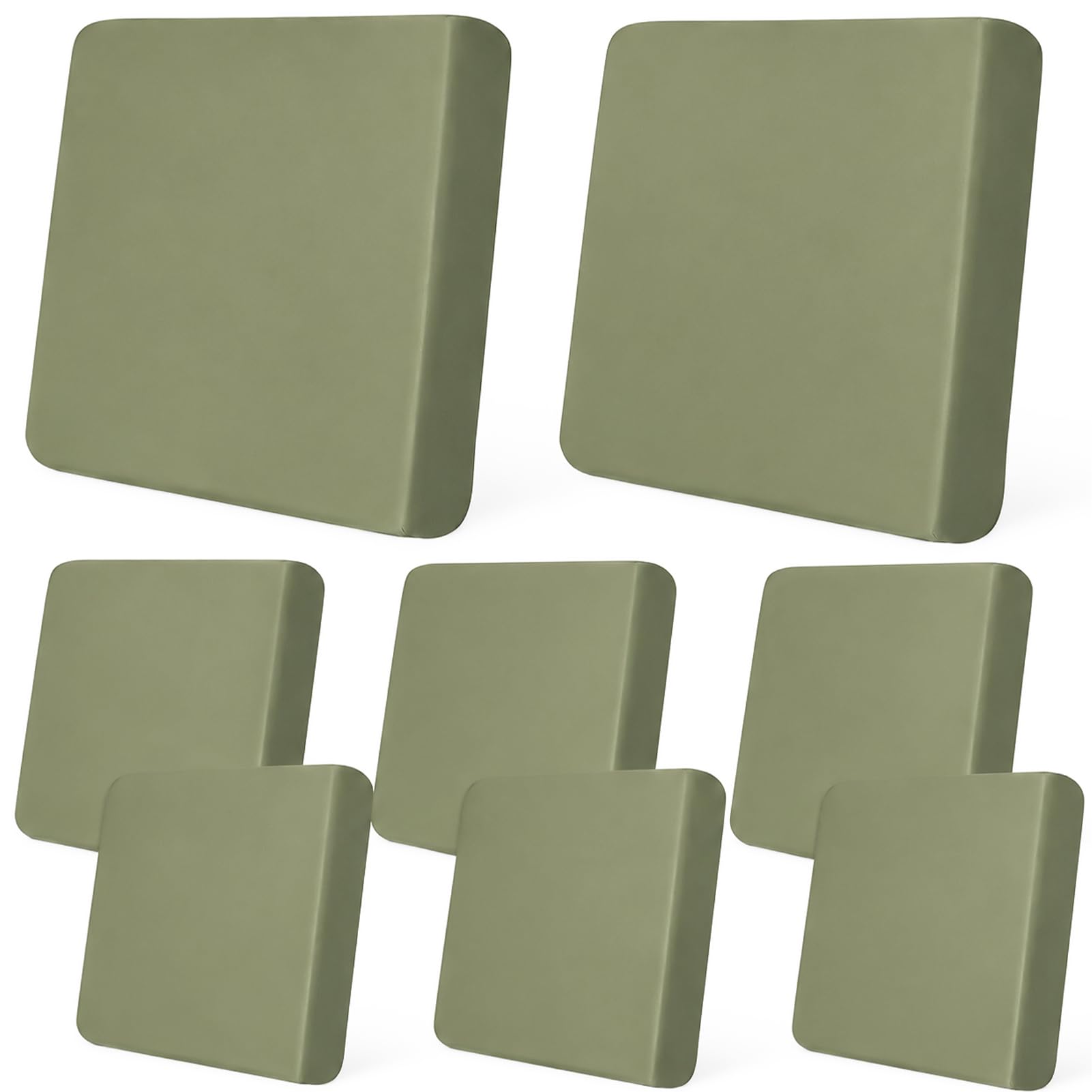 8Pcs Patio Cushion Covers Stretch Outdoor Furniture Protector Slipcovers