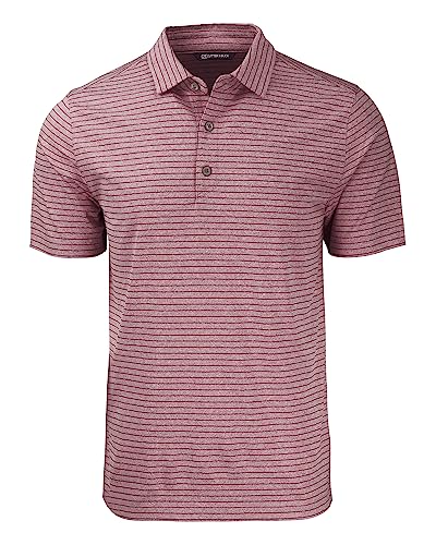 Polo Forge Eco Heather Stripe Cutter & Buck anti-transpiration contre la chaleur
