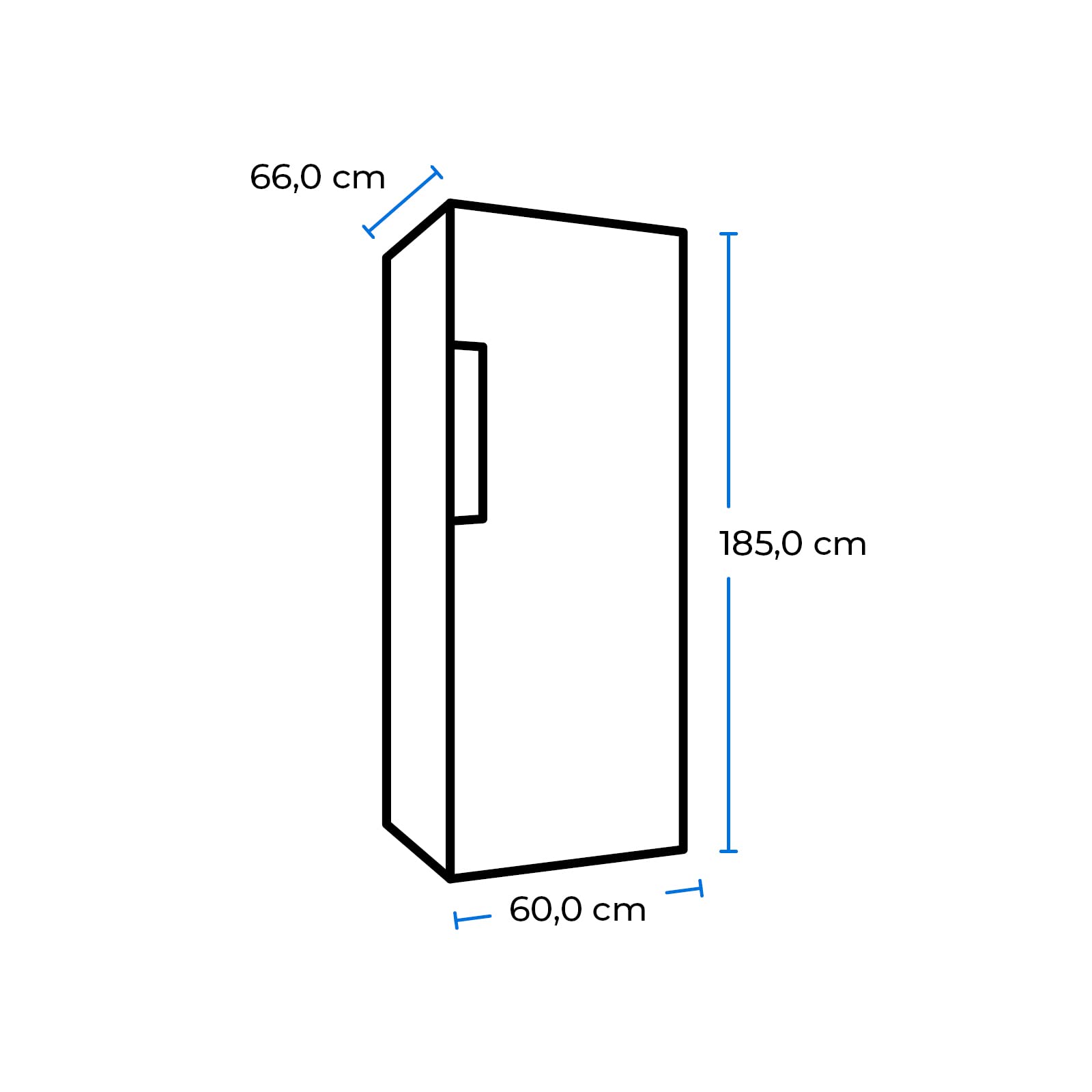 Exquisit® Frigorífico Vertical, 359L, Clase E, Material Acero Inox Antracita, 1 Puerta, Tecnologia No-Frost, 2 Cajones Verduleros, Estantes de Cristal, Consumo 118 kWh/año, Medidas 185,5x60x66 Cm.