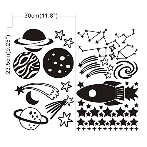 Vinilo decorativo estrellas astronauta negro para pared miniatura 4