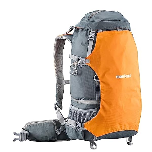 Mantona 20587 ElementsPro 40 professionele outdoor rugzak voor DSLR- of CSCcamera oranje (incl. regenhoes)