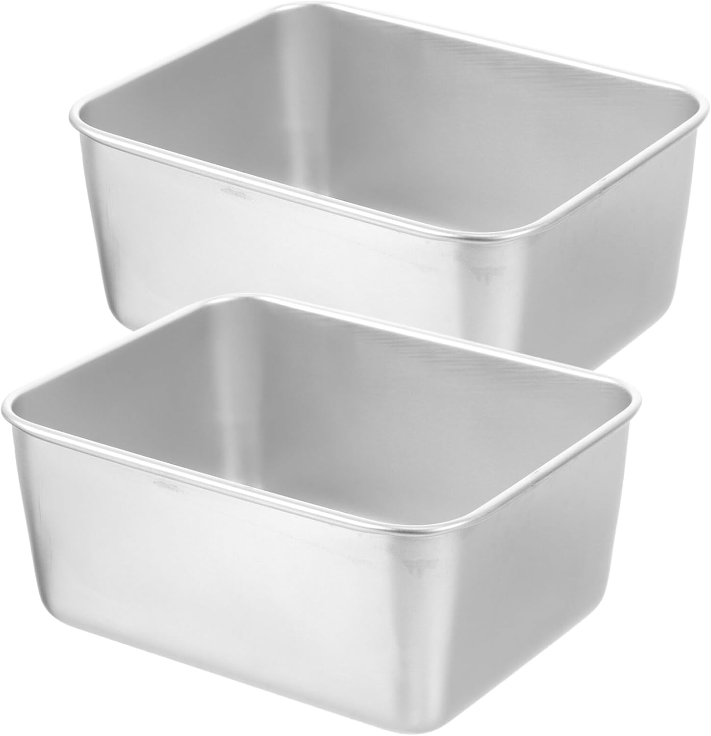 Portable Camping Bowls 2pcs, 304 Stainless Steel Snack and Soup Bowls, Rectangular Food Containers 13.5x10.5x5.5cm for Outdoor Picnic and Hiking