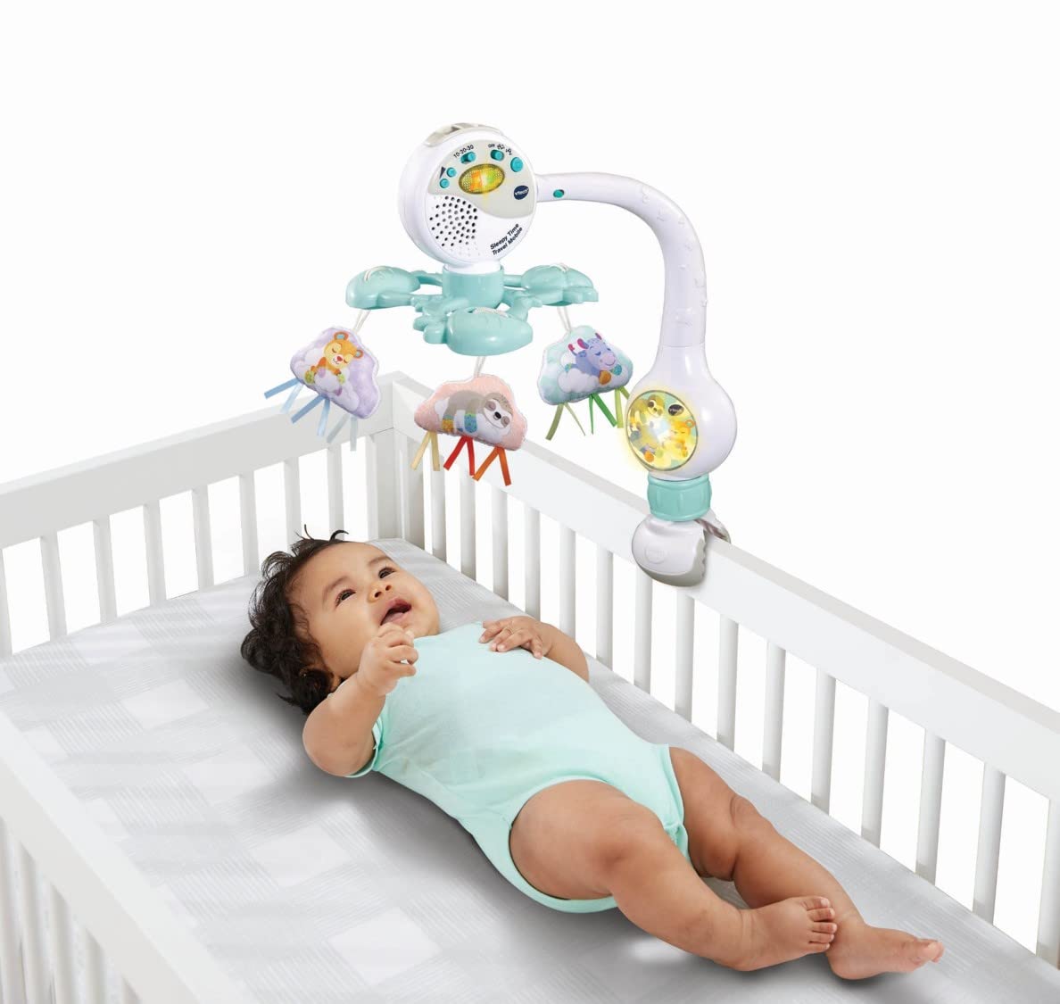 VTech Sleepy Time Travel Mobile | Móvil sensorial para bebé con música y sonidos | Adecuado para edades de 0 a 24 meses