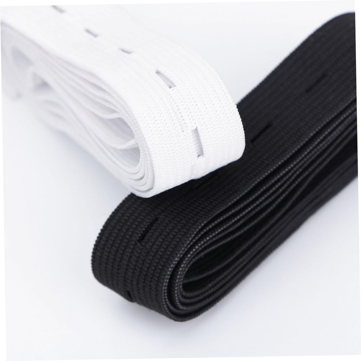 SEWACC 1pc Adjustable Elastic Band for Pregnant Women Soft Latex Cord Button Clips for Comfort and Support Black